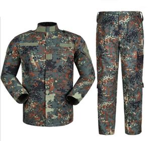 狩猟セット戦術的なドイツ迷彩camo fgミリタリージャケット服戦士戦闘統一カモフラージュスーツコスチュームギアセット2042916