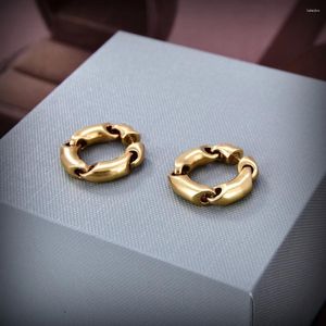 Hoop Earrings 2024 -Selling Vintage Metal Chain Bronzer Fashion Temperament High-Quality Jewelry