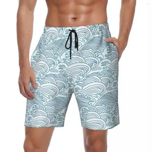 Pantaloncini da uomo Tavola estiva Uomo Mare Oceano Onda Surf Giappone Manga Pantaloni corti da spiaggia personalizzati fai-da-te Casual Costume da bagno ad asciugatura rapida Taglie forti