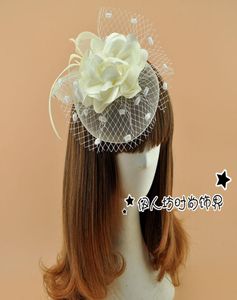 17 Colors Cute Girl Fascinator Bridal Hats Feather Flowers Headpiece Wedding Party Hair Accessories Cocktail Party Headwear Factor5912366