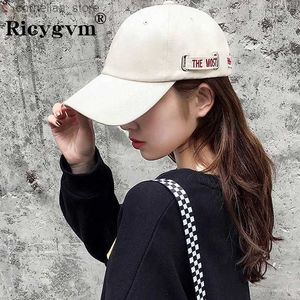 Ball Caps RICYGVM Fashion Letter Baseball Hat For Men Women Solid Color Peaked Cap Outdoor Sunshade Duck Tongue Cap Cotton Visors Y240315