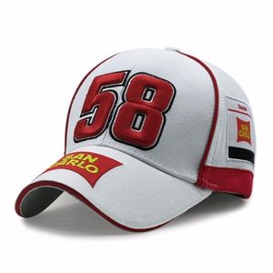 Итальянская бейсболка Memento moto GP Motorfiets Racer 58 Simoncelli San Carlo в стиле хип-хоп для мужчин, кепка Gorras Snapback для отдыха, 231P