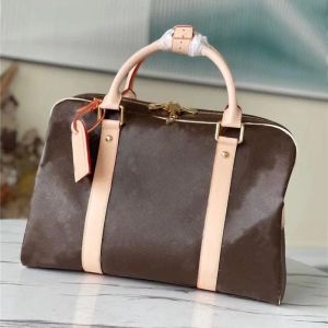 Designer de bolsas de luxo totes Carryall Mulheres Boston Bolsa Bolsa Marrom mulheres ombro saco de viagem 7A Qualidade