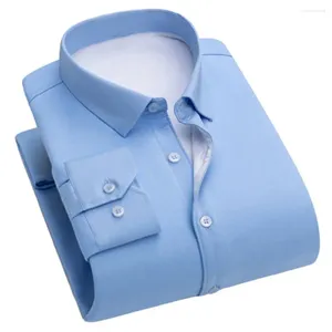 Men's Casual Shirts Business Shirt Long Sleeve Button-down Thick Fleece Lined For Autumn Winter Slim Fit