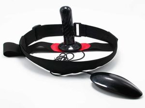 Telecomando vibrante vibratore strap-on mutandine in pelle bdsm bondage imbracatura giocattoli del sesso per uomo gay dispositivo strapon per adulti X05039242917