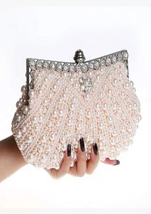 Splendide perle Borse a mano da sposa Lusso economici Accessori da sposa di alta qualità Champagne Nero Avorio Borsa da sera per feste2029931