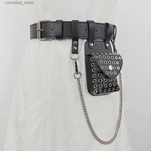 Belts Fashion Mini Coin Purse Multi-functional PU Leather Wallet Money Belt Bag Rivet Small Multi-Card Women Clutch Card HolderY240315