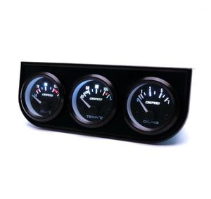 Medidores de combustível 2039039 52mm LED Car 3 Gauge Kit Medidor de temperatura da água Pressão do óleo Volt Voltage Meter18001918