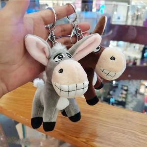 price wholesale lovely fair little donkey fur pendant plush animal keychain toy hanging ornaments girls bag pendant Plush Keychains 2024