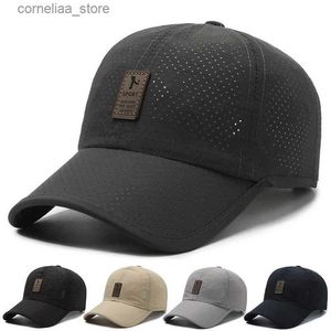 Ball Caps Neue Schnell Trocknende Männer Mesh Baseball Caps Frühling Sommer Männlichen Atmungsaktive Snapback Hüte Schwarz Sport Papa Angeln Hüte kappe Für MenY240315