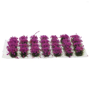 装飾的な花の花のクラスターモデル妖精の砂地人工植物ガラス用品ミニハウスシミュレーション装飾樹脂