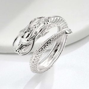 New Year of the Loong Three-dimensional Zodiac Dragon Domineering Ins Fashion Personality Men's Lucky Ring