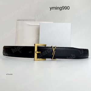 Ceintures Saint Laurents YSL Designer Belts S Buckle Belt for Women ungine Leather 3cm幅高品質男性