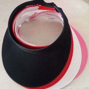 Stort Brim Mesh -klipp på Visors Sun Caps Sport Hat for Women 233b