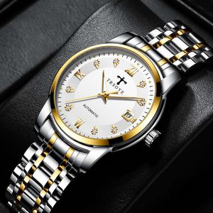Дешевые полностью автоматические механические высококачественные водонепроницаемые светящиеся новые часы TRSOYE, мужские часы
