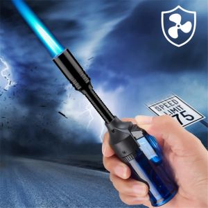 360 Degree Rotation Torch Lighter Jet Flame Butane Gas Lighters Turbo Windproof Refillable Ignition Gun Outdoor Camping BBQ Tool ZZ