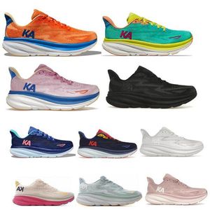 Clifton 9 Running Shoes For Men Women ONE ONE Shifting Sand Bellwether Blue White Peach Whip suede Man Woman Athletic Trainer Sneakers Size 5.5 - 12