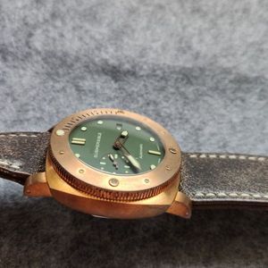 47 mm BRONZE-MESSING-Gehäuse Big Guy Automatik-Herrenuhr Saphirglas wasserdicht VS VSF Top-Qualität 382 00382 968 00968 echte Kuh 293 Karat