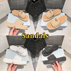 Sandały designerskie kapcie damskie naturalny czarny biały luksusowy sandałowy sandał moda na slajdach moda damskie letnie w pomieszczenia śliska śluzowa.