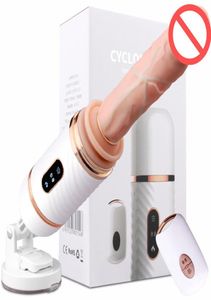 Nya automatiska realistiska silikondildo vibrator fjärrkontroll infällbar penis vibrator manlig konstgjord penis sexleksaker för kvinnor6918926