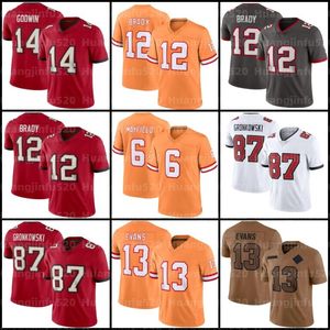 Tom Brady Baker Mayfield Mike Evans Football Jersey Chris Godwin Devin White Rob Gronkowski Lavonte David Vita Vea Antoine Winfield Jr. Tristan Wirfs Derrick Brooks