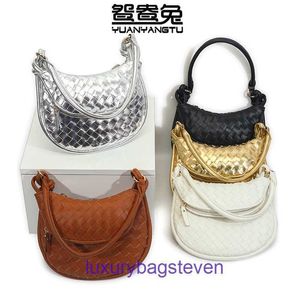 Bottgss Ventss Designer tecido Gemelli bolsas de ombro para mulheres Walking Show Gemini Bolsa Nova Pura Artesanal Tecelagem Axilas Com Logotipo Real