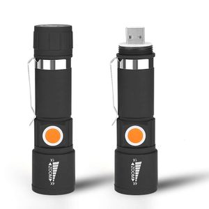 Новый мини-светодиодный мощный фонарик с телескопической фокусировкой и USB-зарядкой, рабочий светильник для наружного освещения в помещении 896639