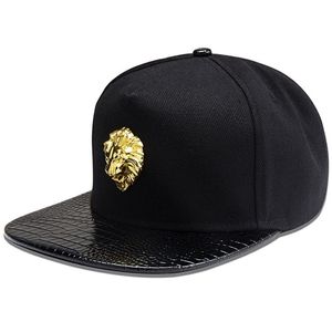 Uomo Donna Rivetto Testa di leone Teschio Parasole Berretto da baseball Sport estivo Protezione solare Hip Hop Punk Cappelli piatti in cotone regolabili P53 220527254w