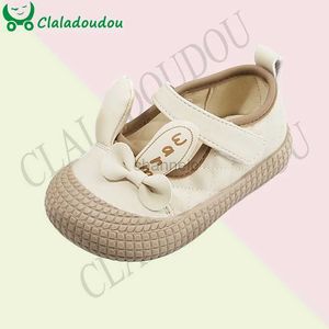 First Walkers Claladoudou Baby-Mädchen-Schuhe für jeden Tag, 2024, Frühling, weich, süß, Cartoon-Ohren, Kleinkind-Wanderer, 0–3 Jahre, Leder-Babyschuhe, 240315