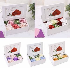 Flower Scented Bath Body Valentine039s Day Gift Smokeless Christmas Scented Candles Set Romantic Gifts Rose Soap Flower Gift Bo8977576