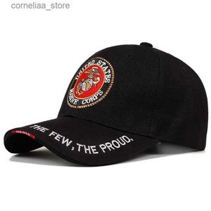 Top Caps Moda Amerika Birleşik Devletleri Deniz Piyadeleri Beyzbol Kapağı Mektup İşlemeli Hip Hop Şapkaları Açık Hava Spor Kapakları Kemik Deniz Mühürleri Hatsy240315
