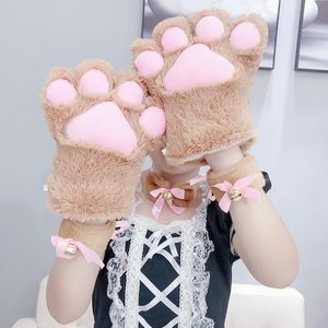 Anime Cosplay Cartoon Große Katze Handschuhe Winter Sexy Warm Halten Nette Reizende Plus Samt Verdicken Japanischen Stil Leistung Requisiten fünf F242H