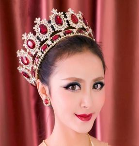 Crown Bridal Tiaras Crystals Wedding Crowns Crown Princess Big of Luksusowe Crownheadband Hair Akcesoria Party Wedding Tiara H8682594