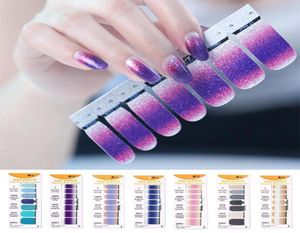 Gradient Color DIY Nail Wraps Full Cover Nails Sticker Art Decorations Manicure Adhesive Polish Nails Light Color Easy Move3675474