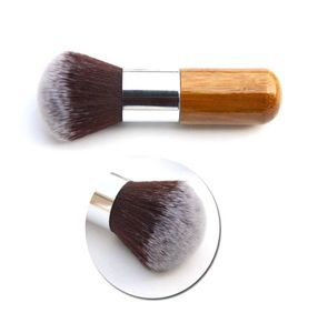 60st Fashion Beauty Flat Buffer Foundation Powder Blusher Face Brush Cosmetic Basic Tool Bamboo Handle Makeup Tools EMS DHL B01007176038