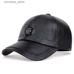 Top kapaklar Sonbahar Kış Sıcak Deri Beyzbol Kapağı Hip Hop Snapback Şapka Moda Erkek Kadın Spor Günlük Kapaklar Baba Şapkaları Ayarlanabilir Gorrasy240315