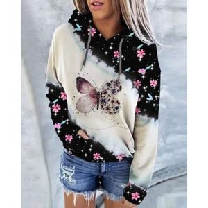 Designer women's clothing Womens Comfortable Loose Casual Hooded Pullover Top Printed Long Sleeves 2024 Spring New Hoodie for Women Fashion Coat Men's hoodieQL6H