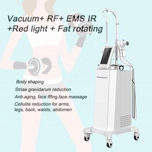 Вращающийся на 360 градусов RF EMS вибрационный массаж лица для лица, лифтинг лица, антивозрастной аппарат для похудения тела