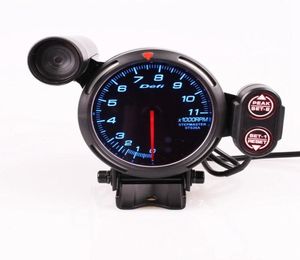 80mm 375 Inch DEFI BF Style Racing Gauge Car RPM Gauge Blue Light LED Tachometer Sensor7106086