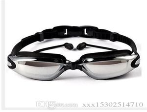 Simning Goggles Professional Silicone Myopia Antifog UV Simningstillbehör med öronpropp för män Kvinnor Diopter Sports Eyewear251600322