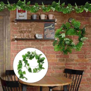 Decorative Flowers Rattan Leaf Decor Garland Leaves Simulation Artificial Plant Silk Flower Banquet