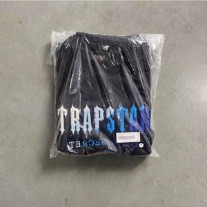 2024 Mens 티셔츠 여름 Tshirt Trapstar Short Suit 2.0 첸닐 디코딩 록 캔디 풍미 숙녀 자수 바닥 트래스트 수트 티셔츠 SuperM668