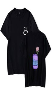 シンガーパウフTシャツ韓国ファッションデザイン缶フラワープリントTシャツメンメンズストリートウェア漫画ヒップホップ半袖Tシャツ5873432