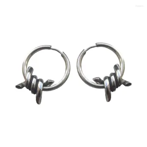 Hoop Earrings Thorns Wire Stud Earring For Women Girls Personalized Thorn Hip Hop Rock Jewelry Y2K