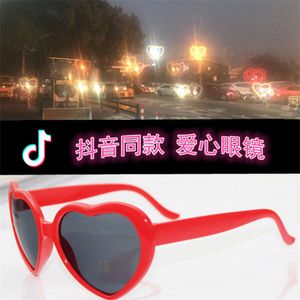 Tiktok Gleiche Nacht Lichtveränderungen Liebe Spezialeffekt Brille Romantisches Geständnis Netz Rote Sonnenbrille