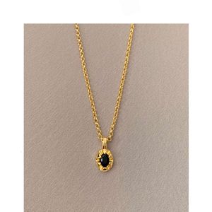 gioielli firmati di alta qualità Collana versatile con clavicola in zirconi neri placcati in oro sterling di fascia alta per le donne