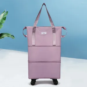 Borsoni Borsa per la spesa Borsa per la spesa Trolley pieghevole di grande capacità Panno Oxford Separazione asciutto-bagnato Viaggio di lavoro unisex