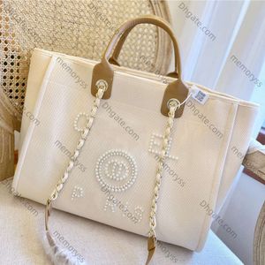 Designer Bags Handbags Tote Bag Channel Chain Bagss Beach Women Luxury Fashion Knitting Purse Shoulder Large Capacity Canvas Shopping Bag 04