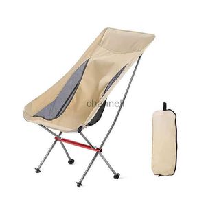 Camp Furniture Portable Camping Chair Travel Ultralight Folding Camp Moon Chair Picnic Seat Collapsible Fishing Chair YQ240315