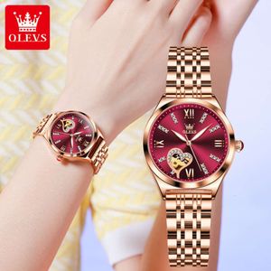 Cheap 2024 New Oulishi Brand Valentine's Day Diamond Inlaid Light High End Mechanical Women's Watch